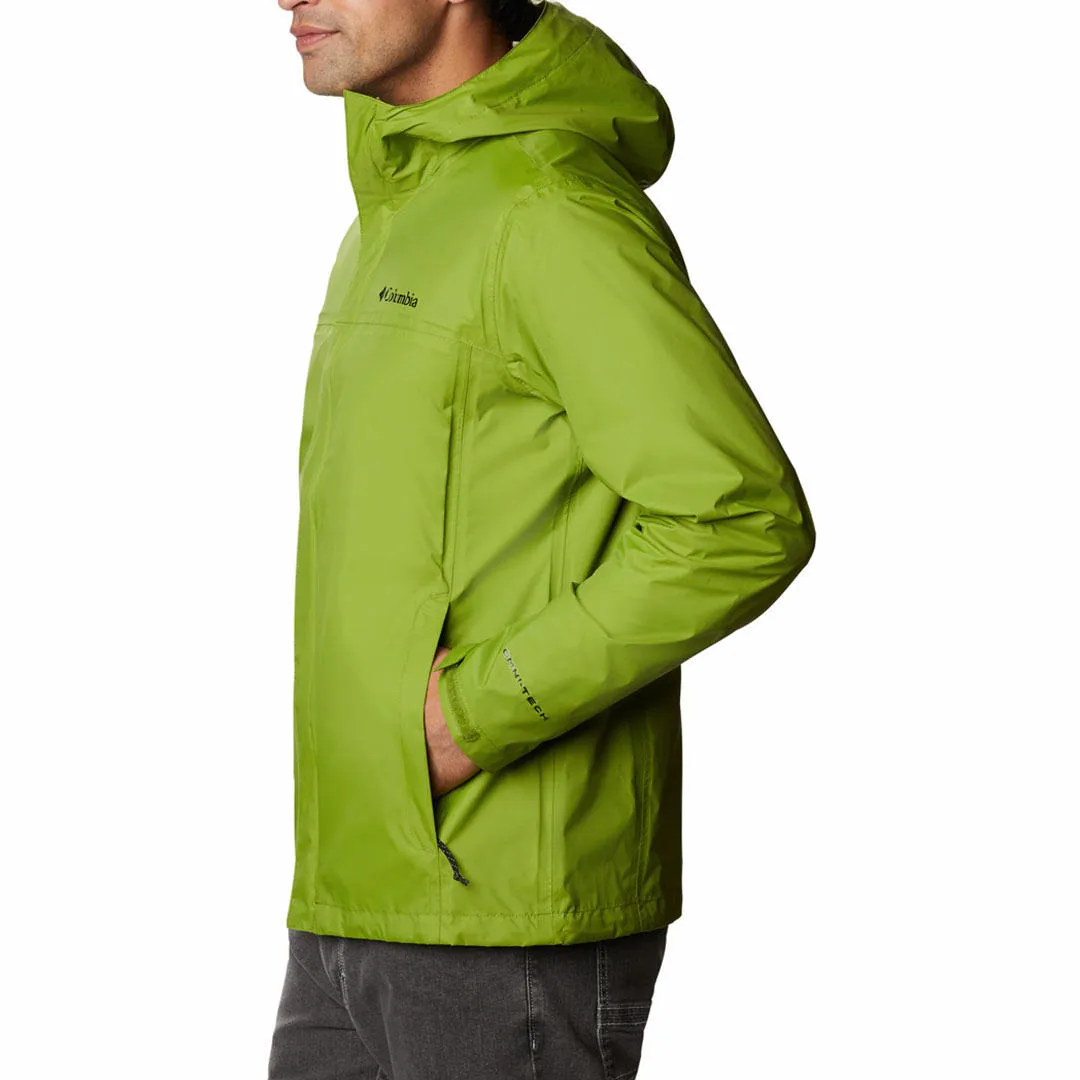 Columbia Men Green Omni-Tech Watertight II Waterproof Rain Jacket
