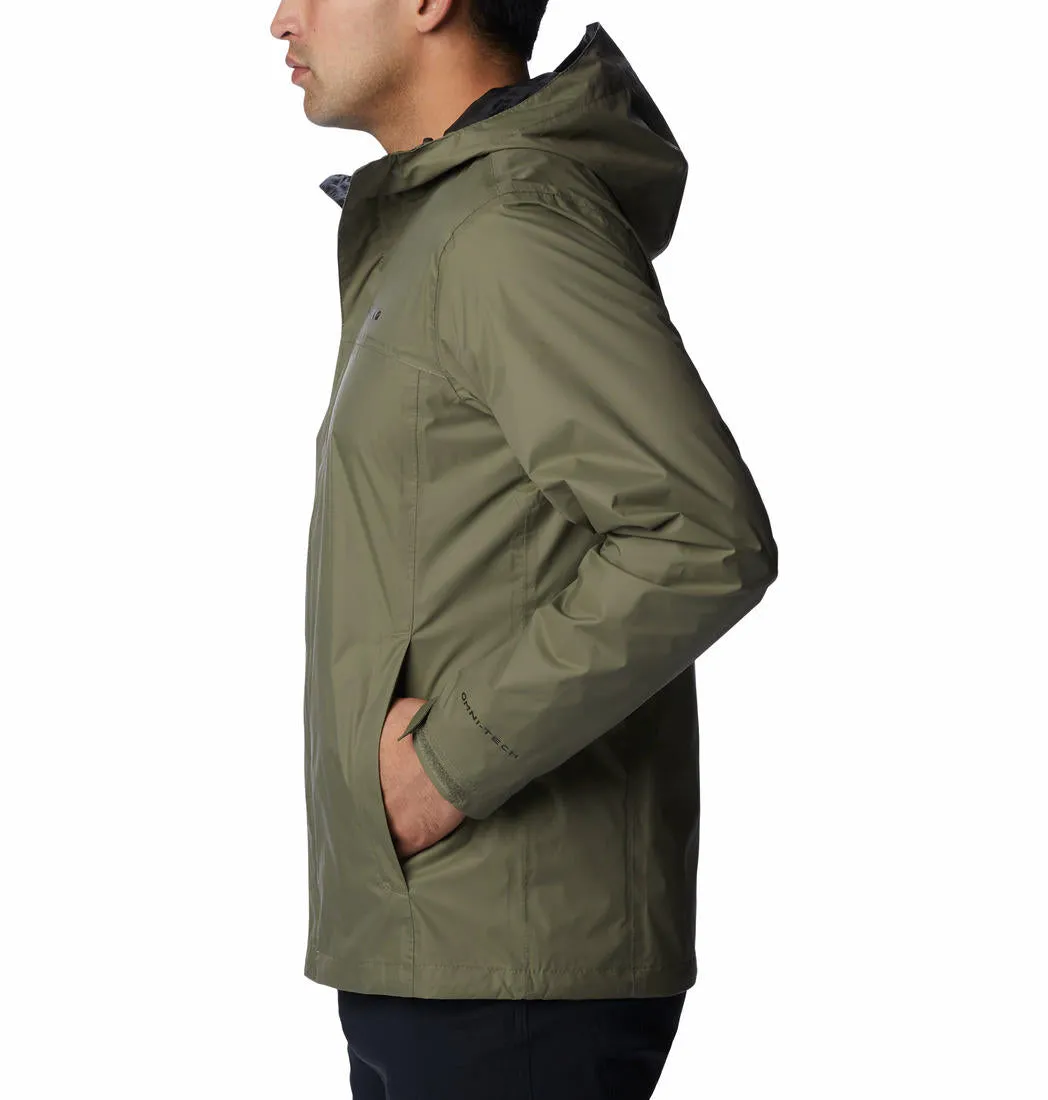 Columbia Men Green Omni-Tech Watertight II Waterproof Rain Jacket