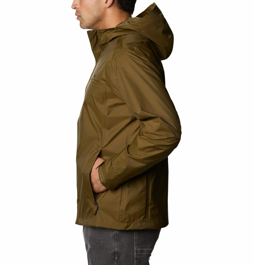 Columbia Men Green Omni-Tech Watertight II Waterproof Rain Jacket