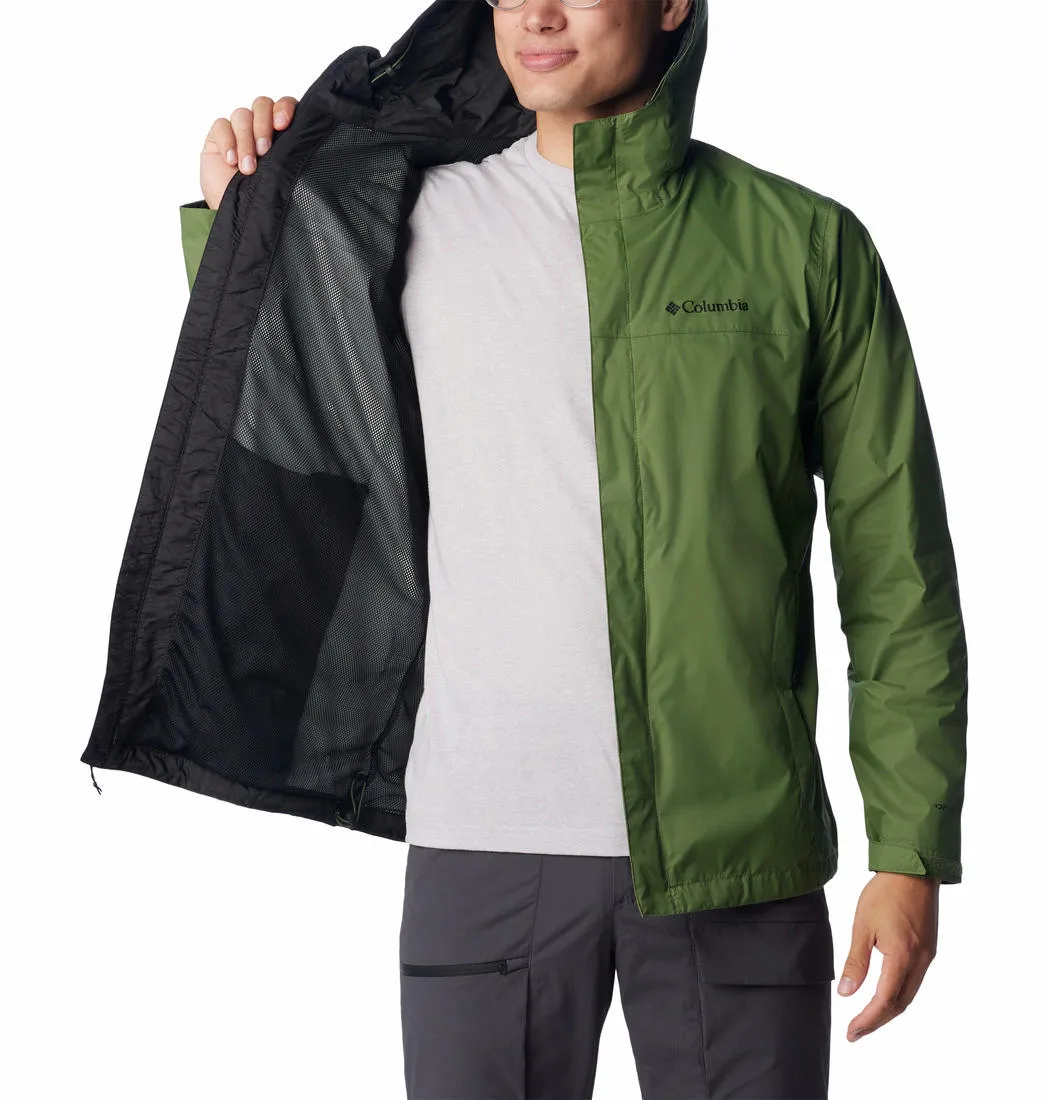 Columbia Men Green Omni-Tech Watertight II Waterproof Rain Jacket