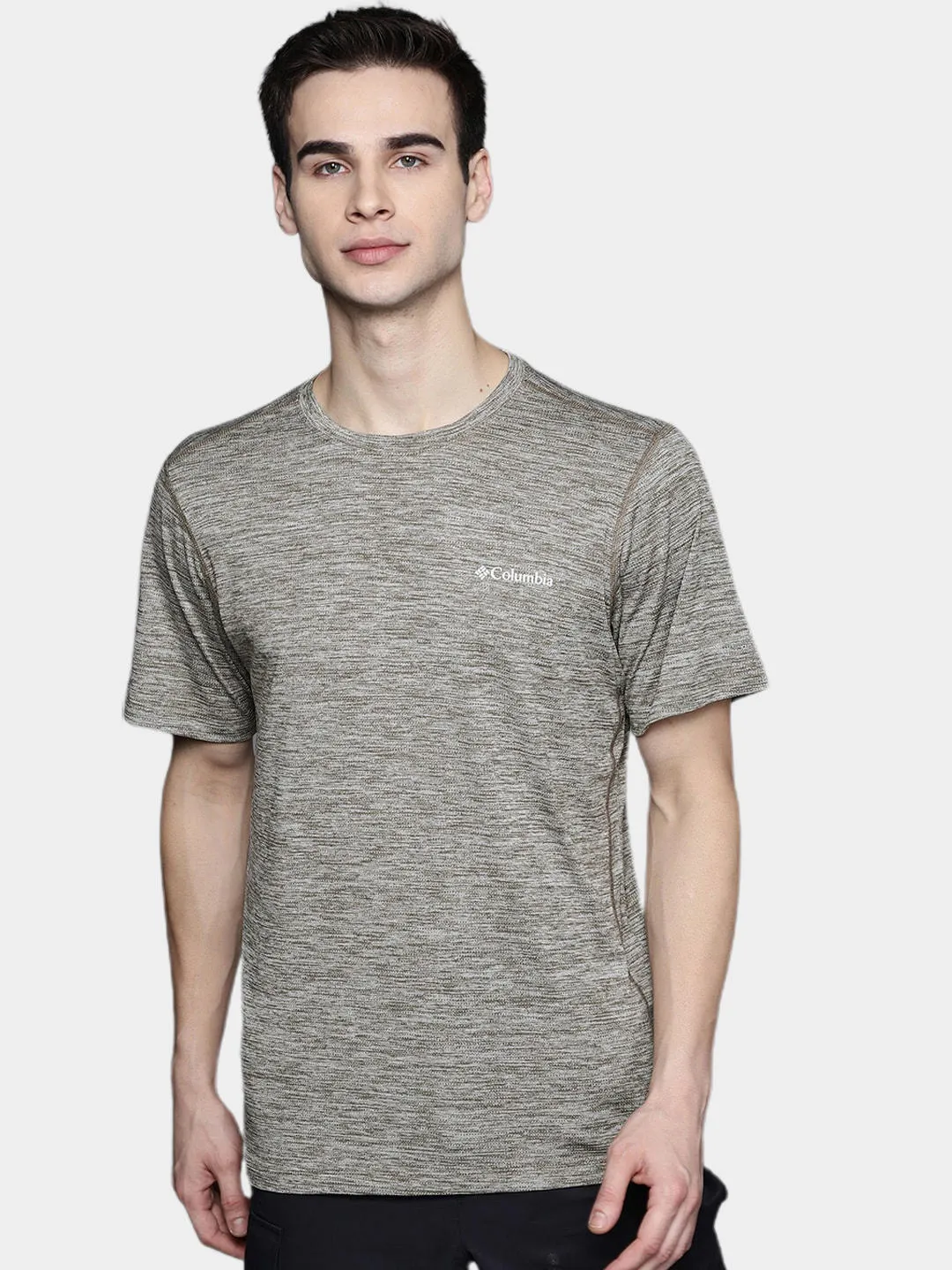 Columbia Men Green Omni-Wick Deschutes Runner Tshirt