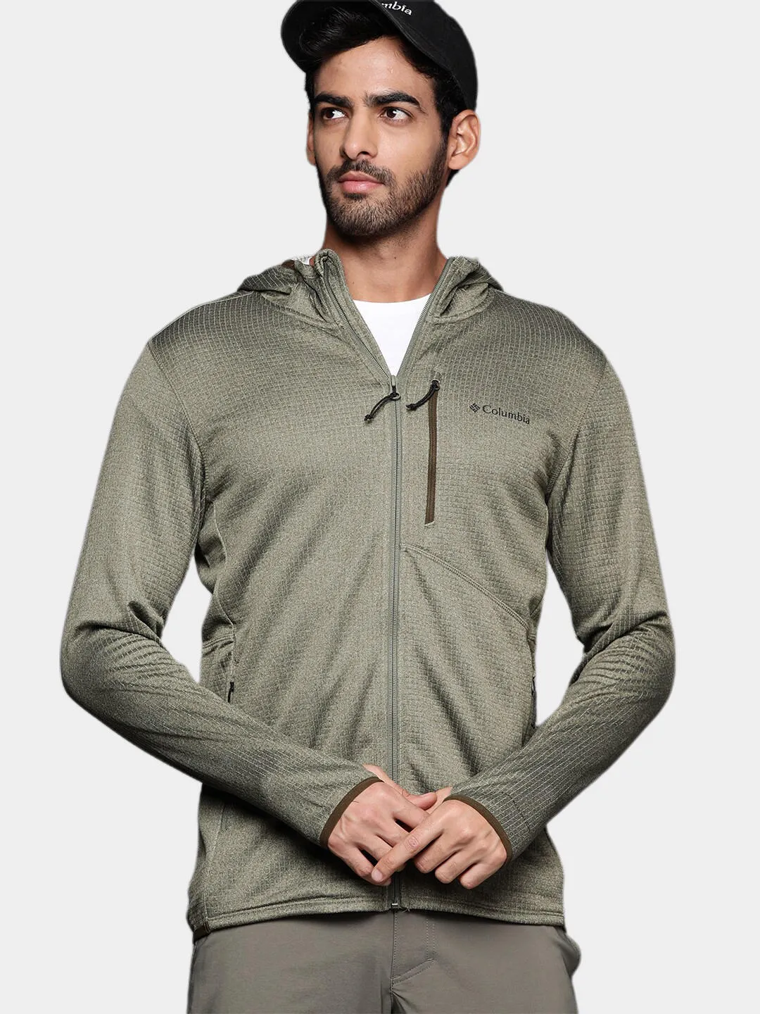 Columbia Men Green Omni-Wick Park View Hoodie