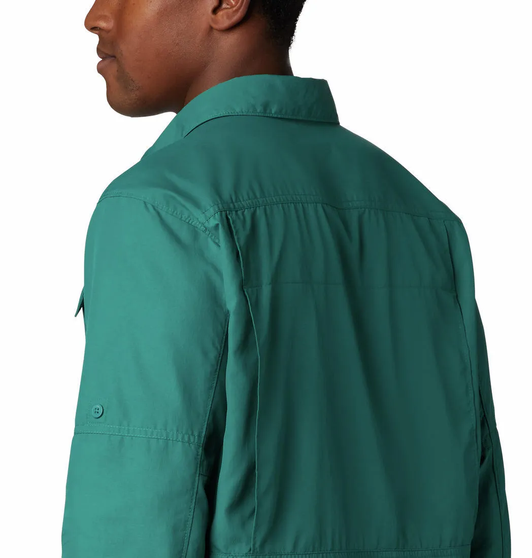 Columbia Men Green Omni-Wick Silver Ridge 2.0 Long Sleeve Shirt