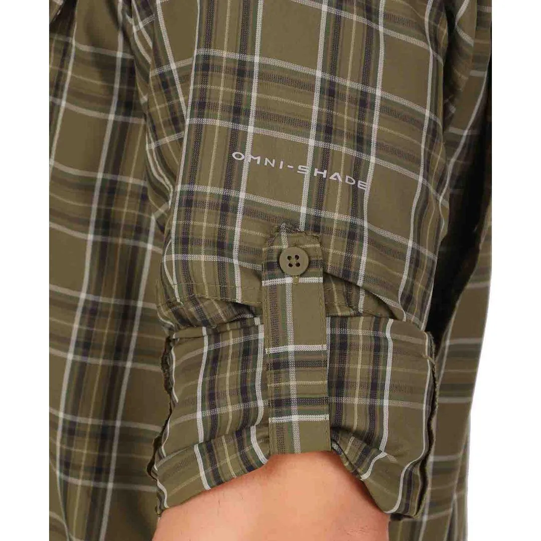 Columbia Men Green Omni-Wick Silver Ridge 2.0 Plaid Long Sleeve Shirt