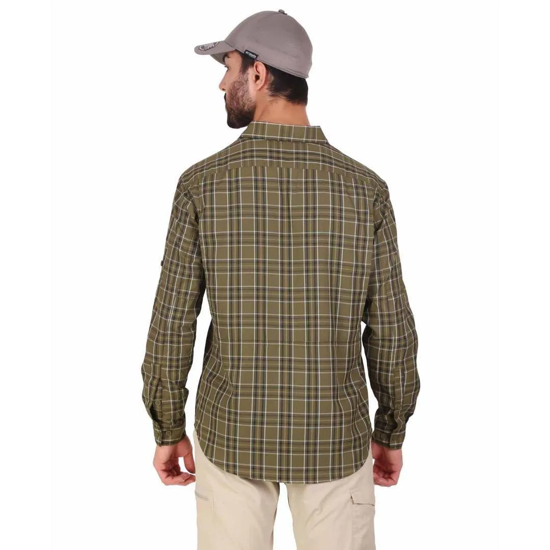Columbia Men Green Omni-Wick Silver Ridge 2.0 Plaid Long Sleeve Shirt
