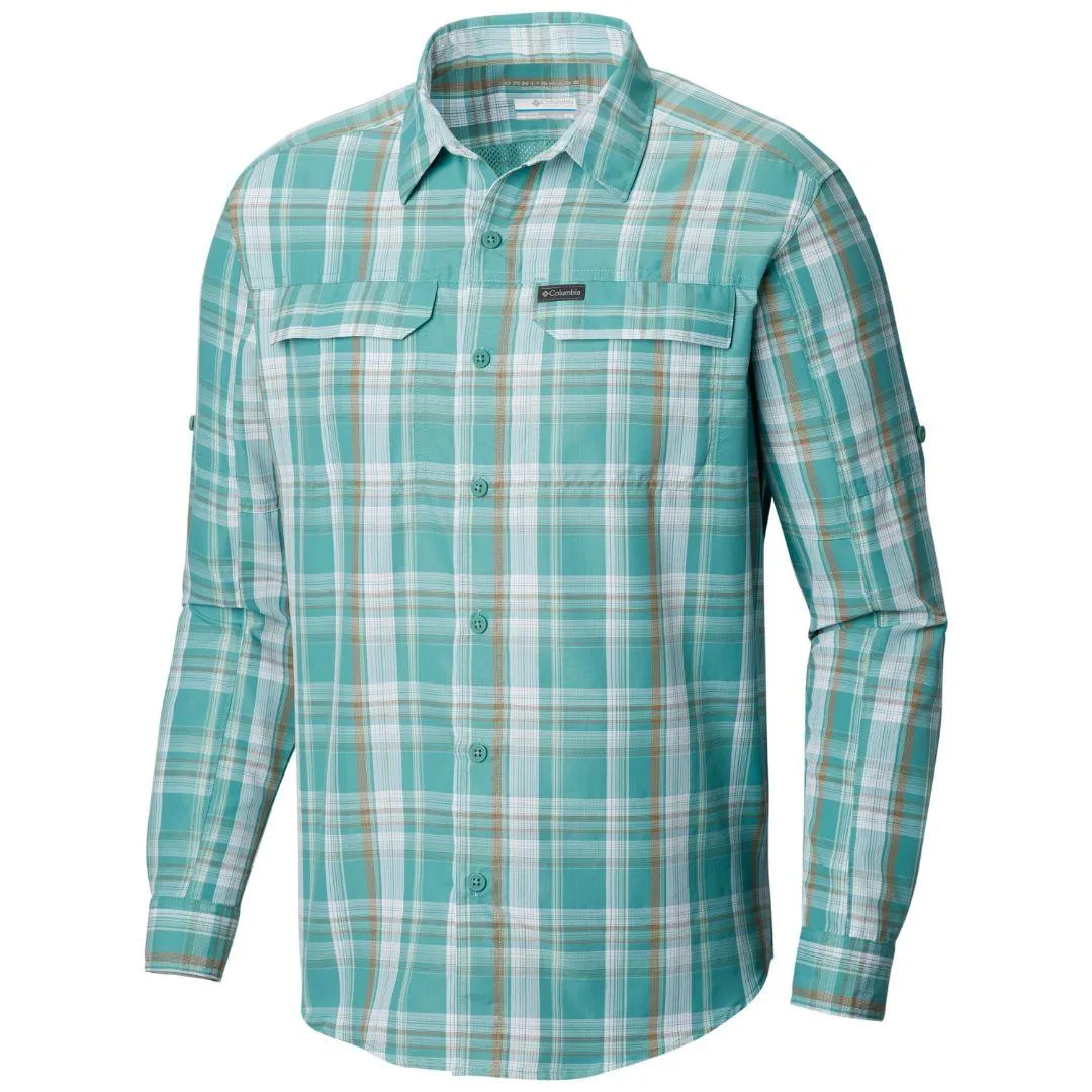 Columbia Men Green Omni-Wick Silver Ridge 2.0 Plaid Long Sleeve Shirt
