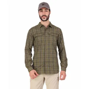 Columbia Men Green Omni-Wick Silver Ridge 2.0 Plaid Long Sleeve Shirt