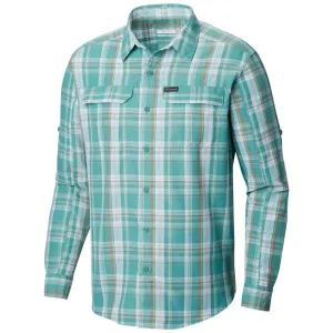 Columbia Men Green Omni-Wick Silver Ridge 2.0 Plaid Long Sleeve Shirt