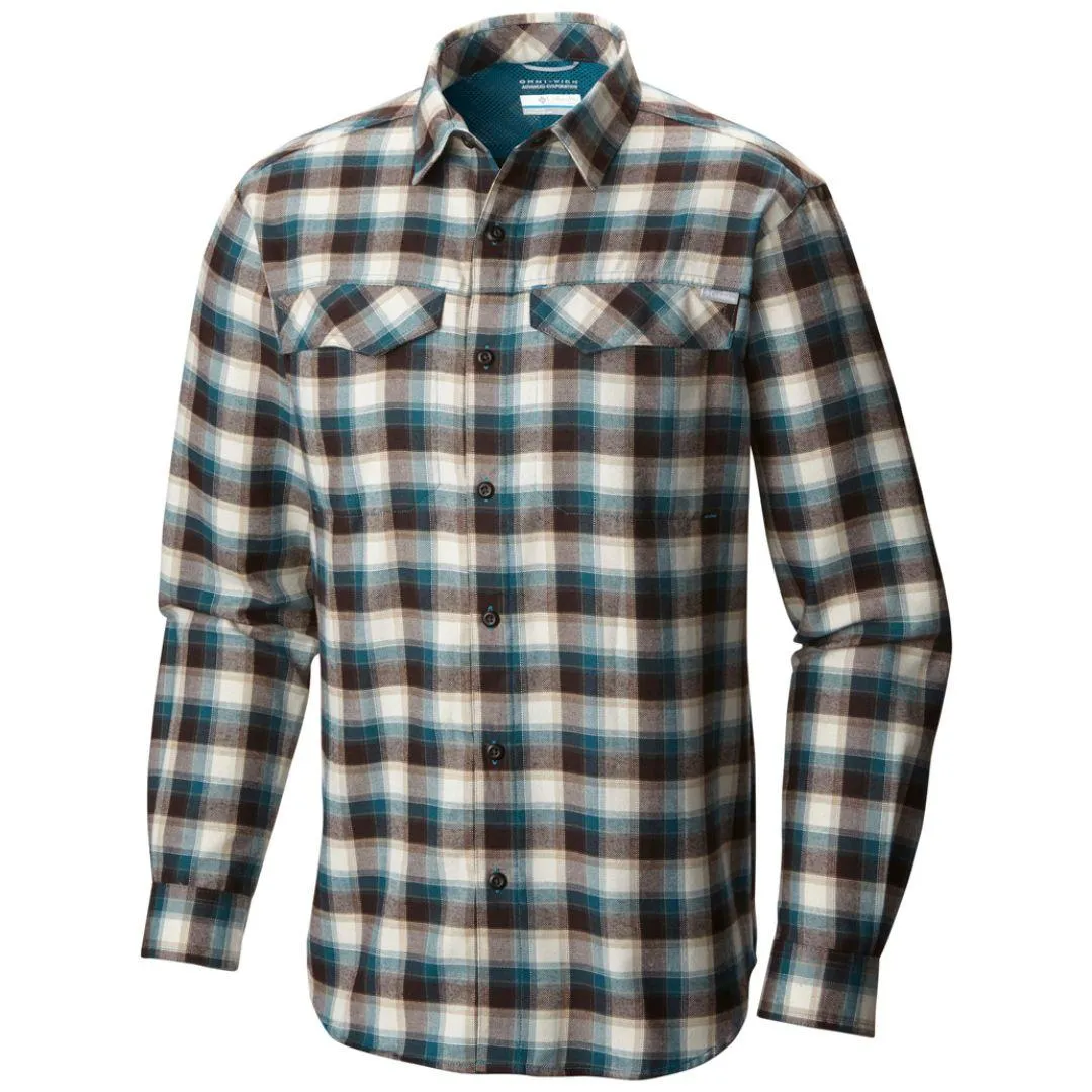 Columbia Men Green Omni-Wick Silver Ridge Flannel Long Sleeve Shirt