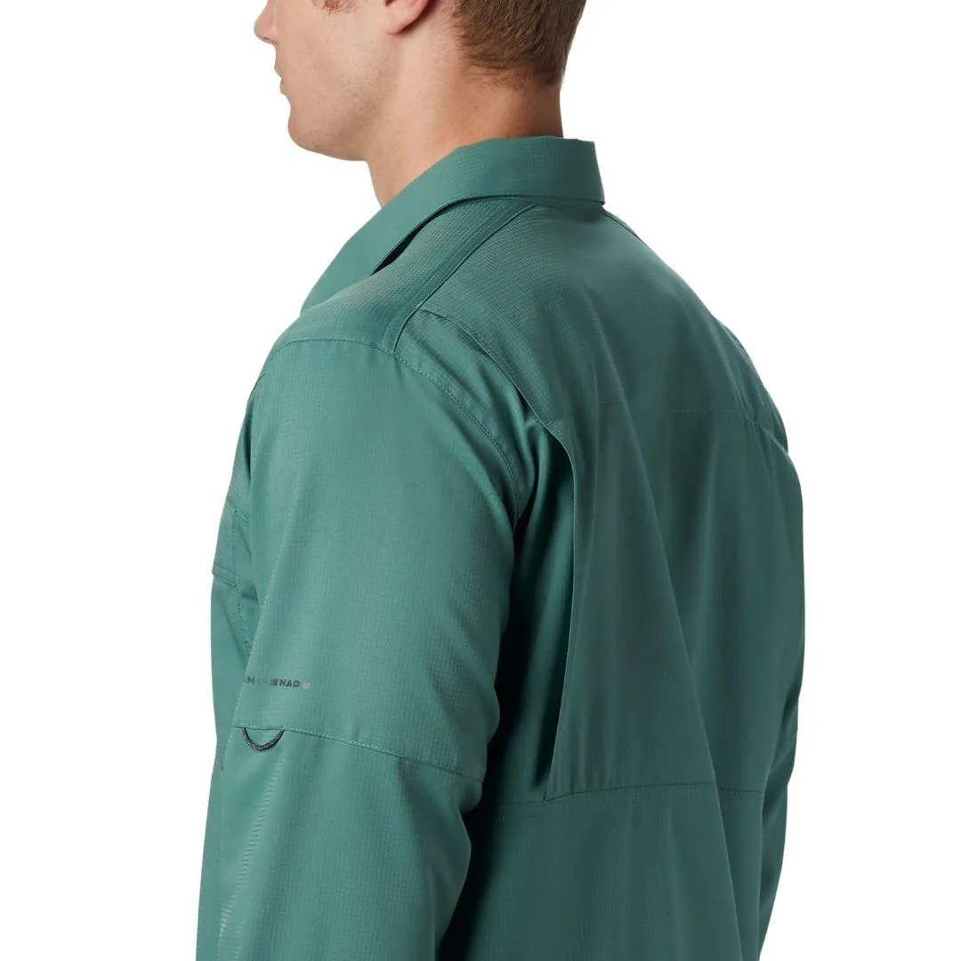 Columbia Men Green Omni-Wick Silver Ridge Lite Long Sleeve Shirt