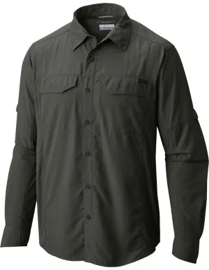 Columbia Men Green Omni-Wick Silver Ridge Long Sleeve Shirt