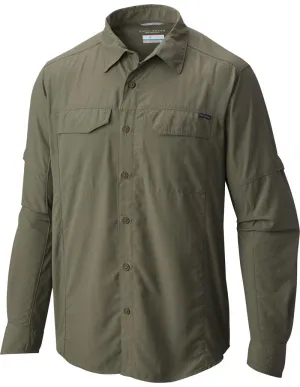 Columbia Men Green Omni-Wick Silver Ridge Long Sleeve Shirt