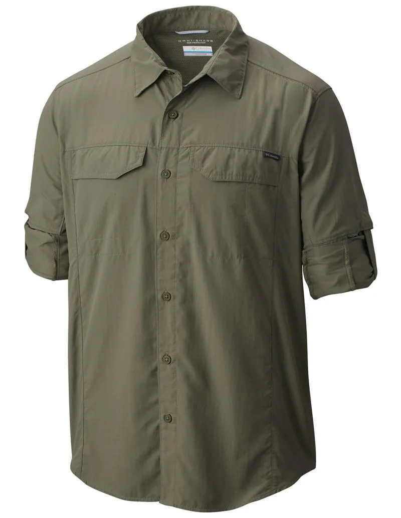 Columbia Men Green Omni-Wick Silver Ridge Long Sleeve Shirt
