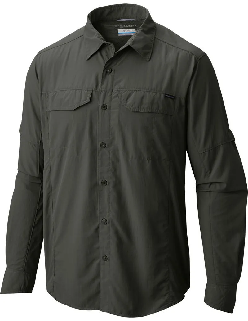 Columbia Men Green Omni-Wick Silver Ridge Long Sleeve Shirt