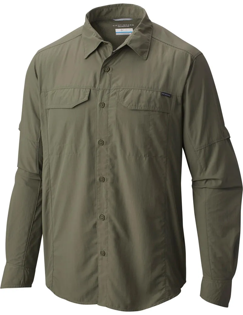 Columbia Men Green Omni-Wick Silver Ridge Long Sleeve Shirt