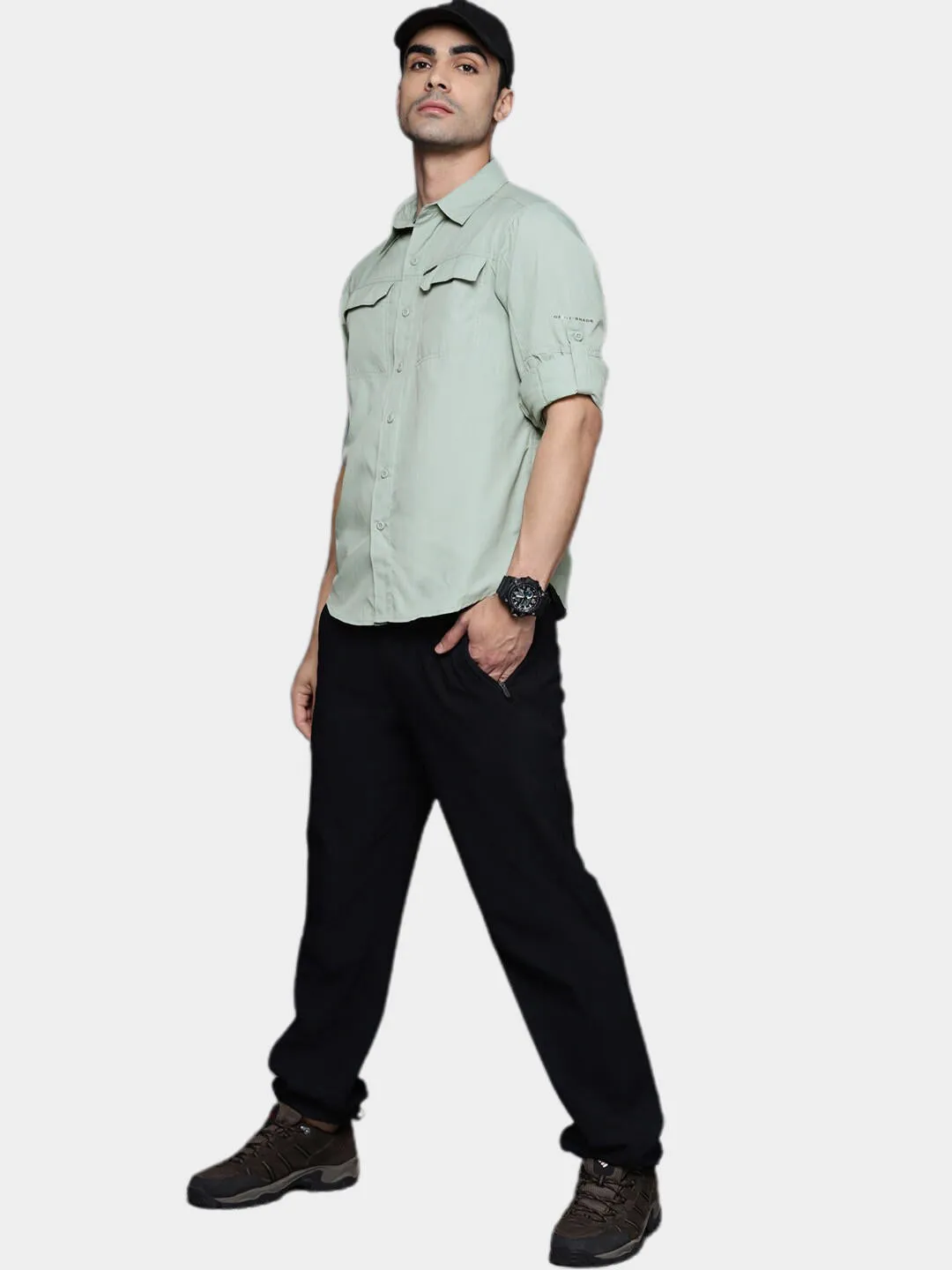 Columbia Men Green Omni-Wick Silver Ridge2.0 Long Sleeve Shirt
