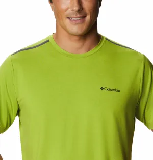 Columbia Men Green Omni-Wick Tech Trail Crew Neck Tshirt