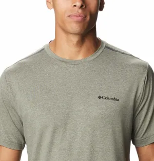 Columbia Men Green Omni-Wick Tech Trail Crew Neck Tshirt