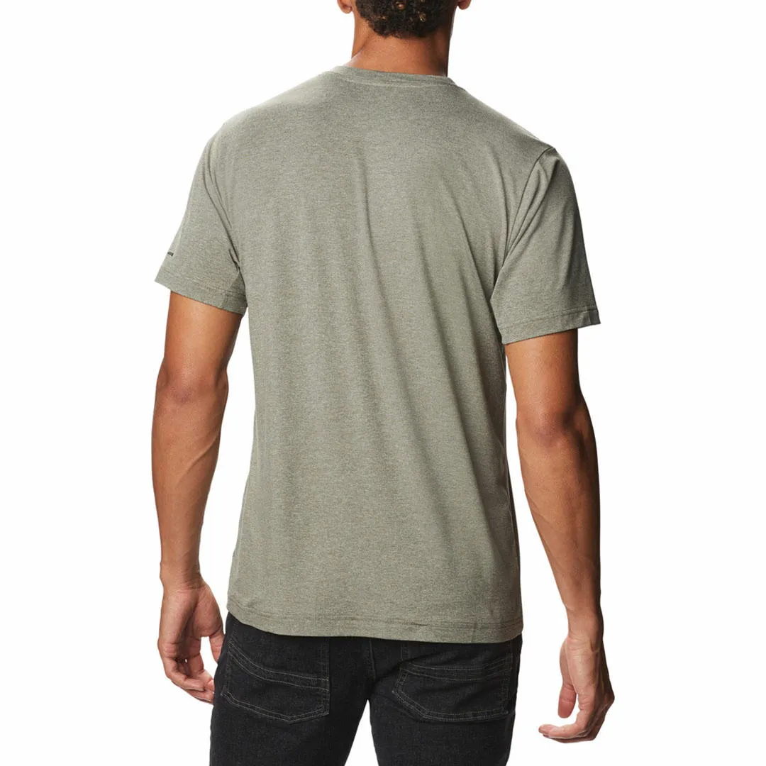 Columbia Men Green Omni-Wick Tech Trail Crew Neck Tshirt