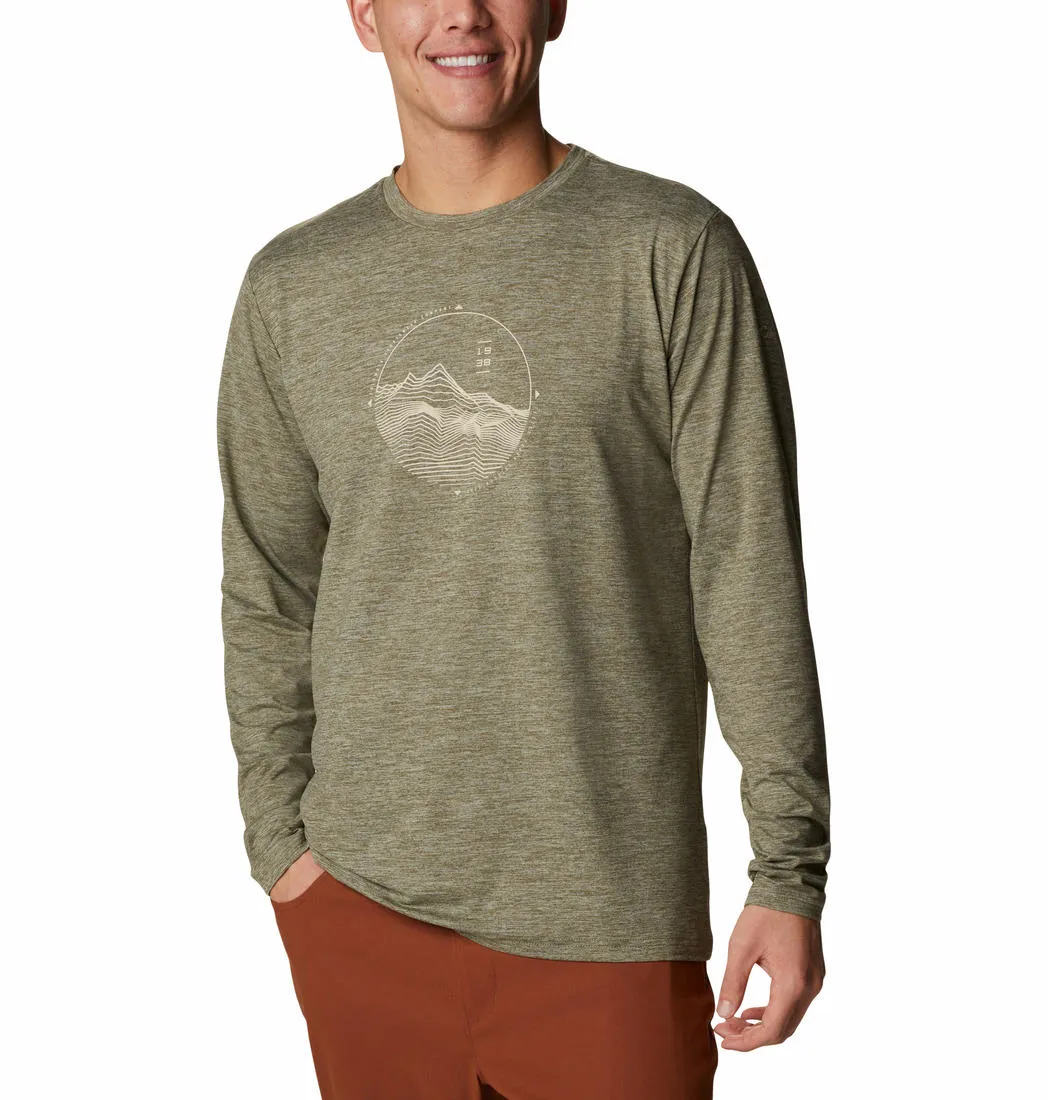 Columbia Men Green Omni-Wick Tech Trail Graphic Tshirt