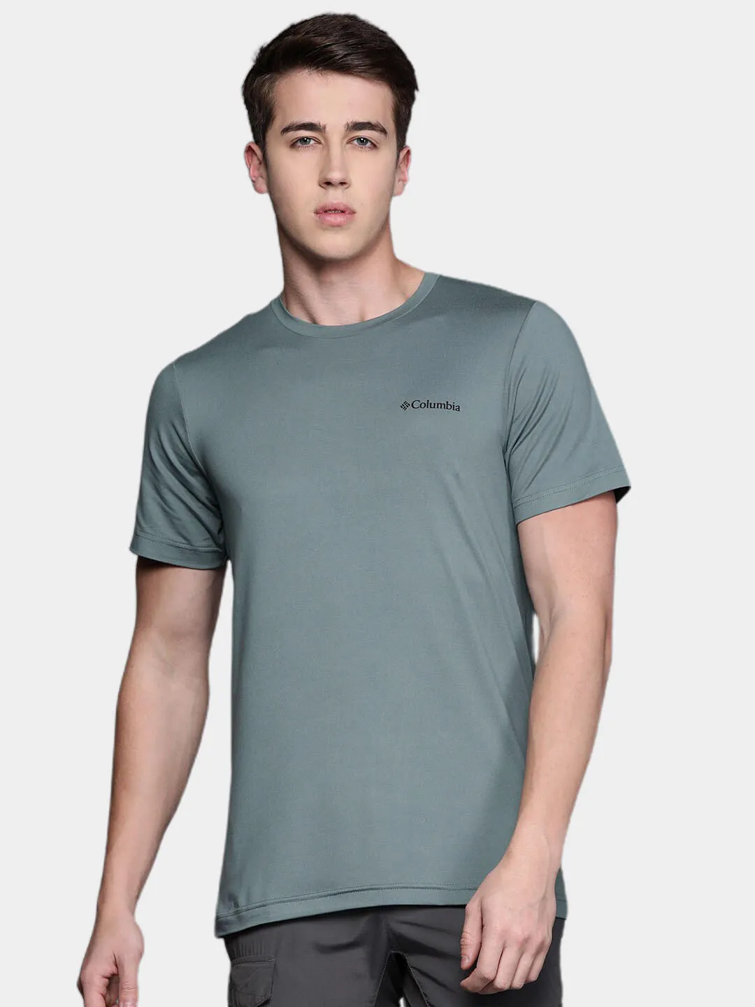 Columbia Men Green Omni-Wick Tech Trail Graphic Tshirt