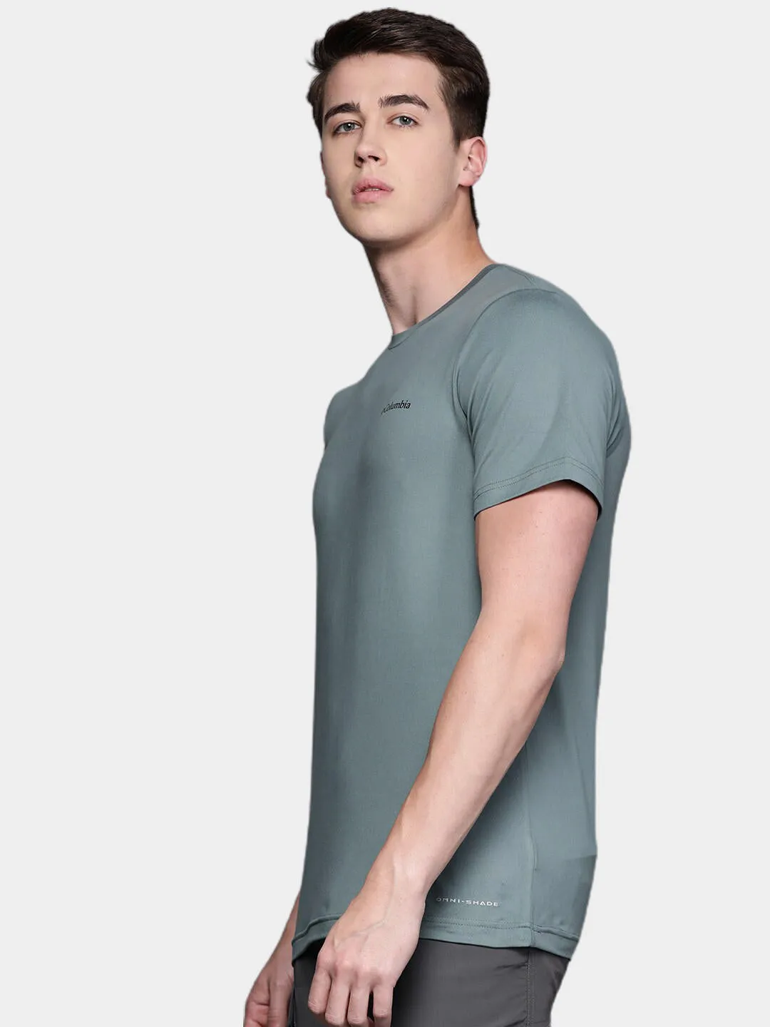 Columbia Men Green Omni-Wick Tech Trail Graphic Tshirt