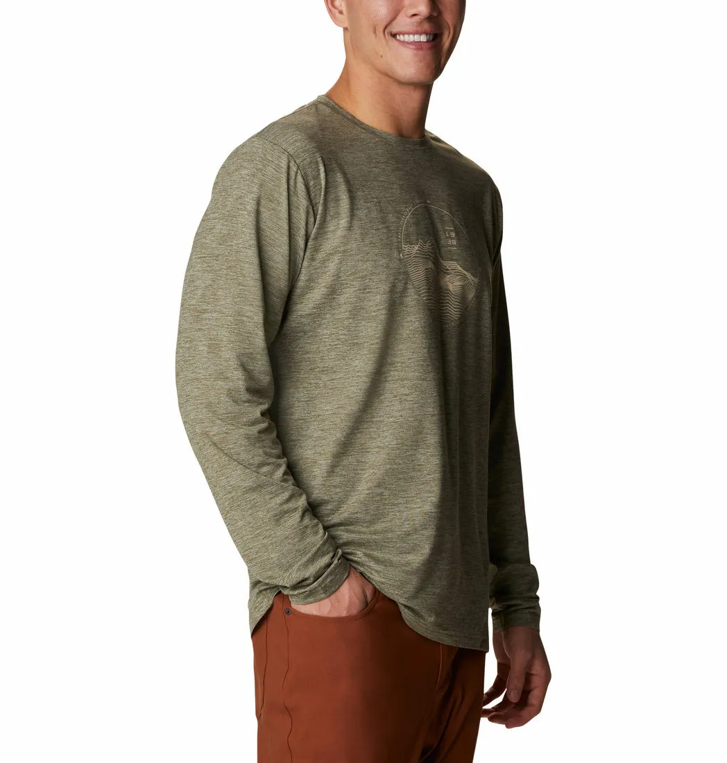 Columbia Men Green Omni-Wick Tech Trail Graphic Tshirt