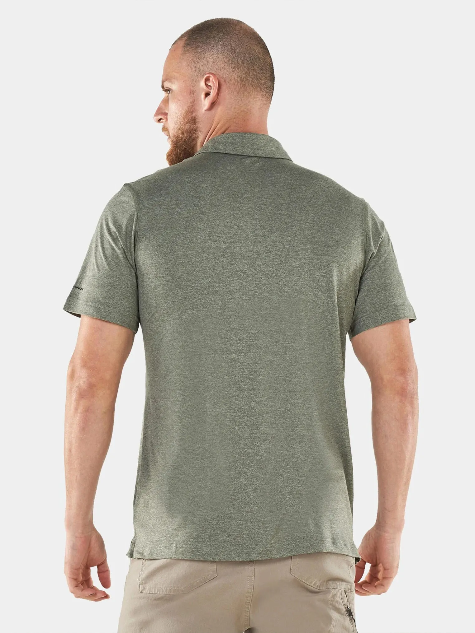 Columbia Men Green Omni-Wick Tech Trail Polo Tshirt