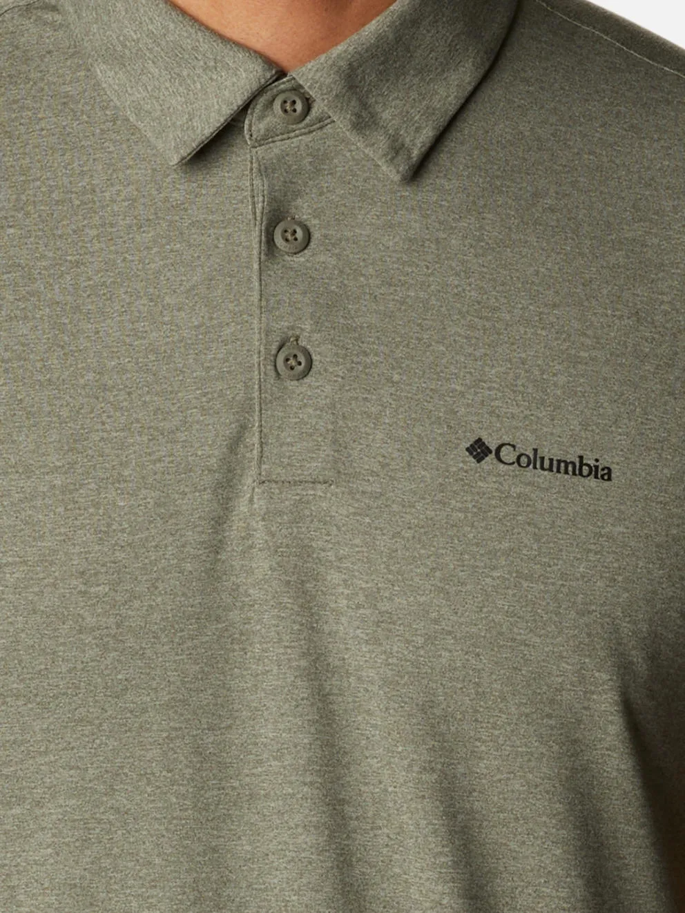 Columbia Men Green Omni-Wick Tech Trail Polo Tshirt