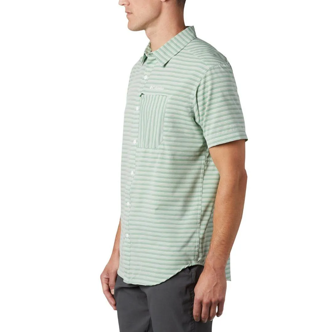 Columbia Men Green Omni-Wick Twisted Creek II Short Sleeve Shirt