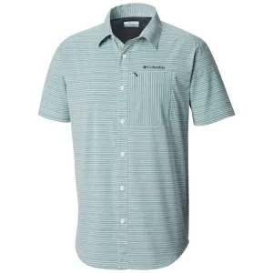 Columbia Men Green Omni-Wick Twisted Creek II Short Sleeve Shirt