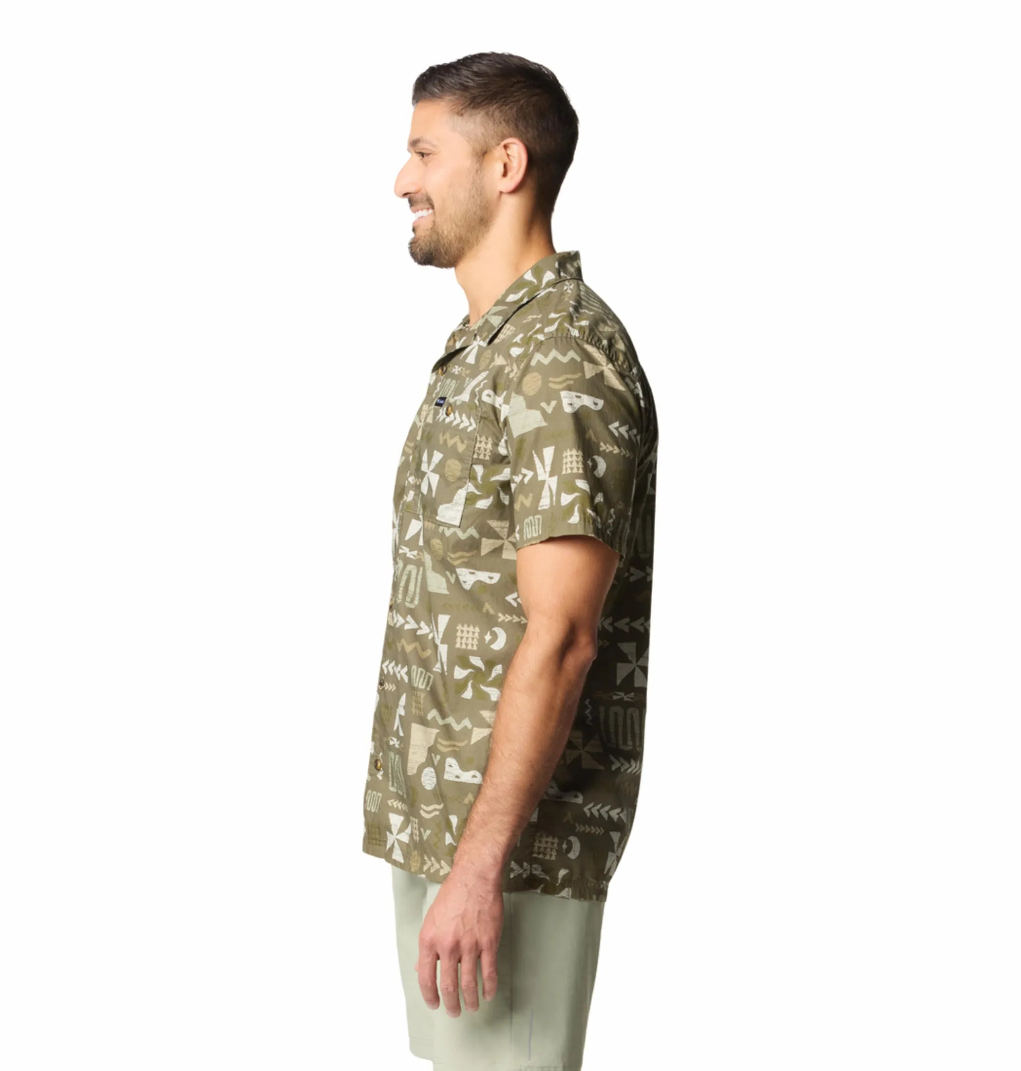 Columbia Men Green Pine Canyon Short Sleeve Shirt