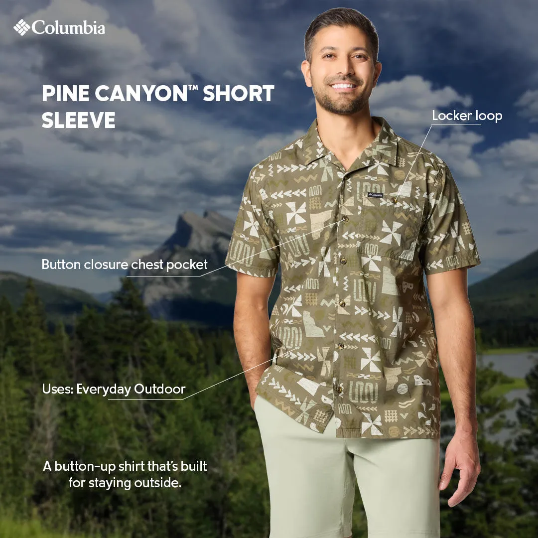 Columbia Men Green Pine Canyon Short Sleeve Shirt