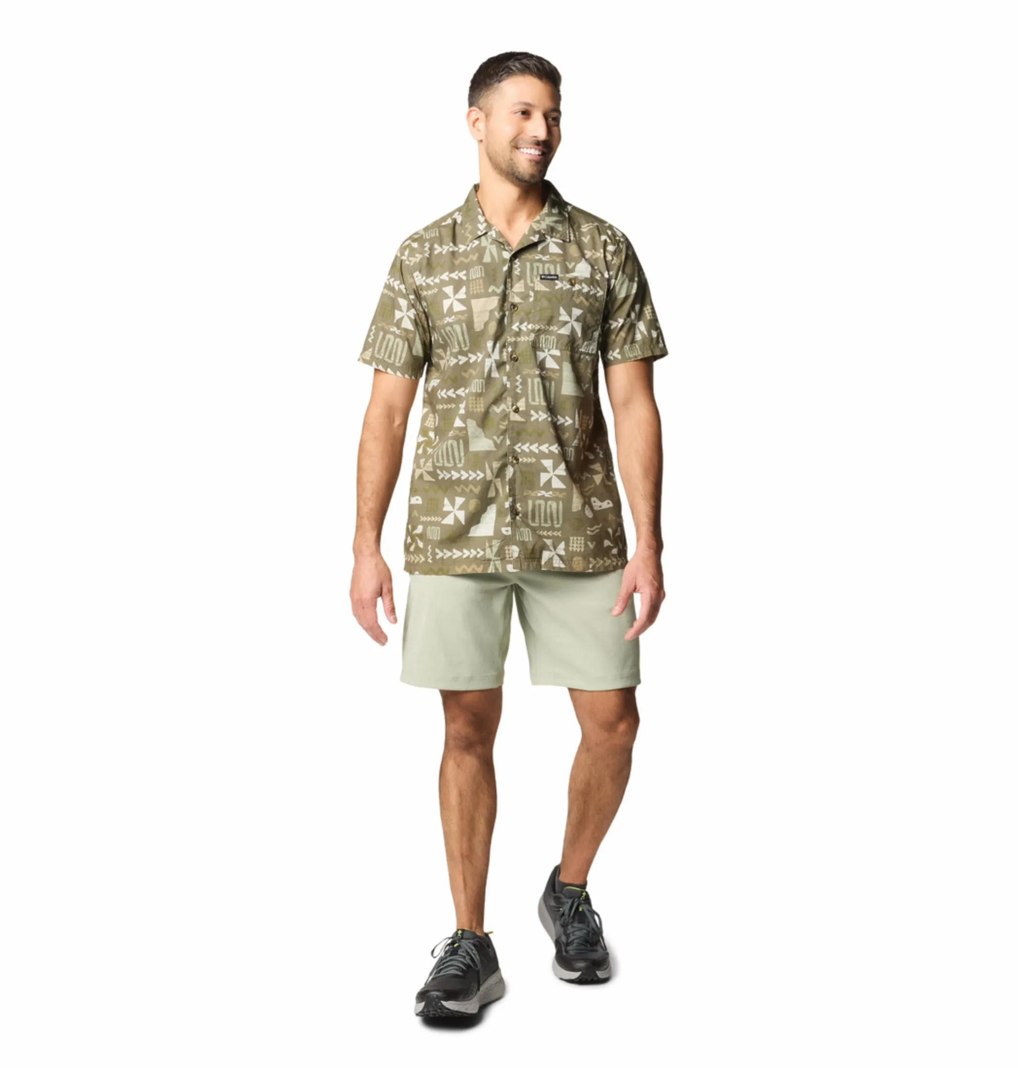 Columbia Men Green Pine Canyon Short Sleeve Shirt