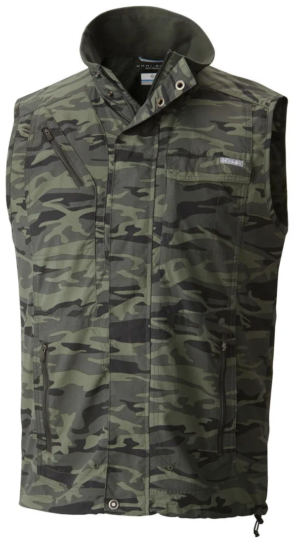 Columbia Men Green Silver Ridge Printed Gillet