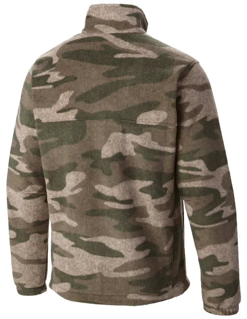 Columbia Men Green Steens Mountain Printed Fleece Jacket