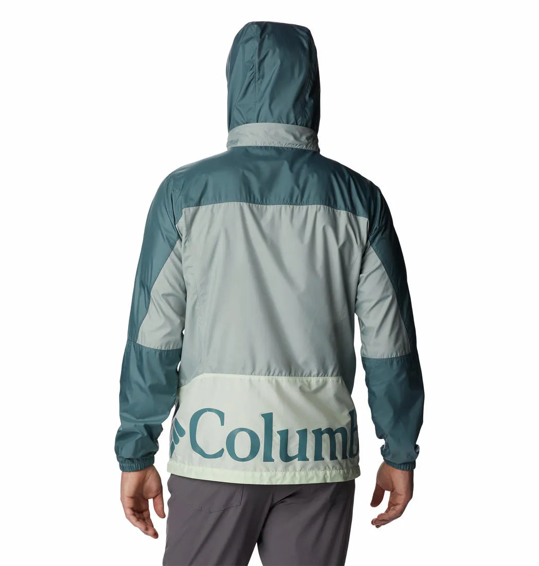 Columbia Men Green Sun Protection Point Park Windbreaker Jacket