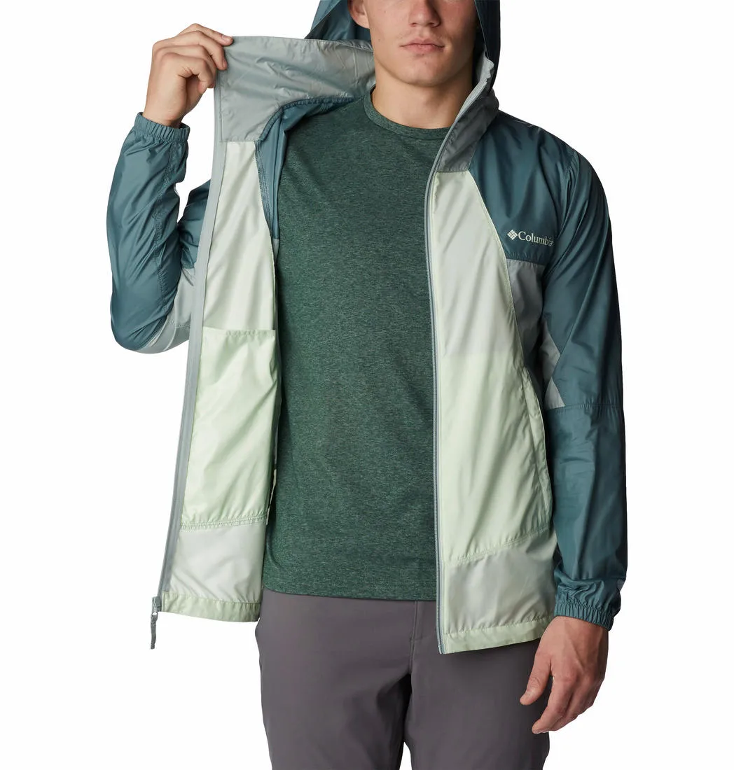 Columbia Men Green Sun Protection Point Park Windbreaker Jacket