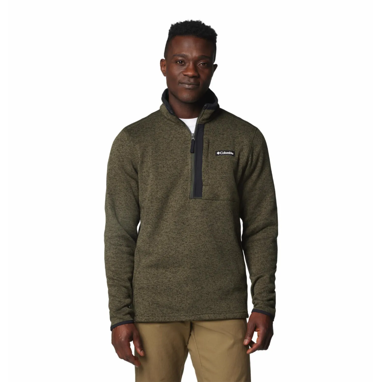 Columbia Men Green Sweater Weather Half Zip Fleece
