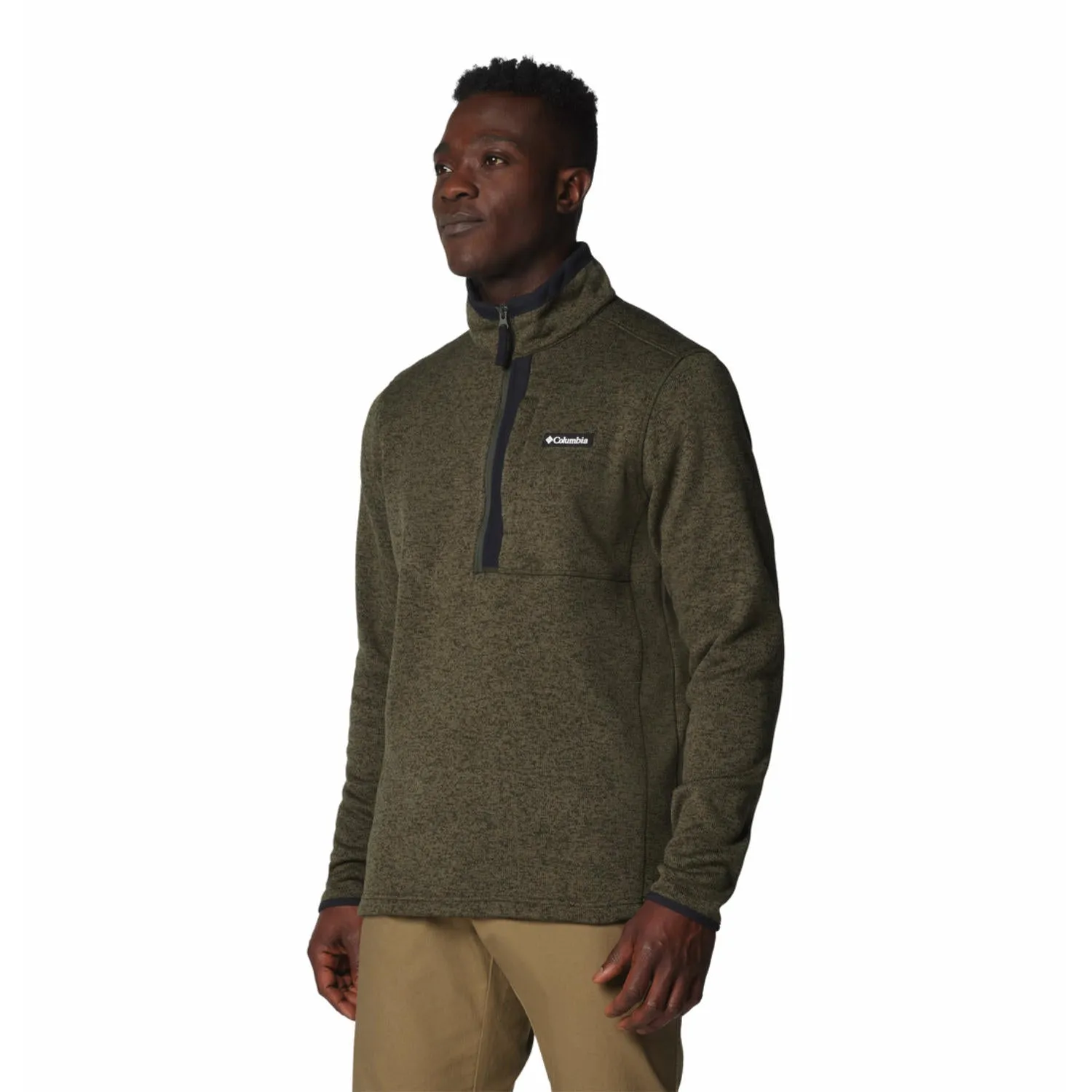 Columbia Men Green Sweater Weather Half Zip Fleece