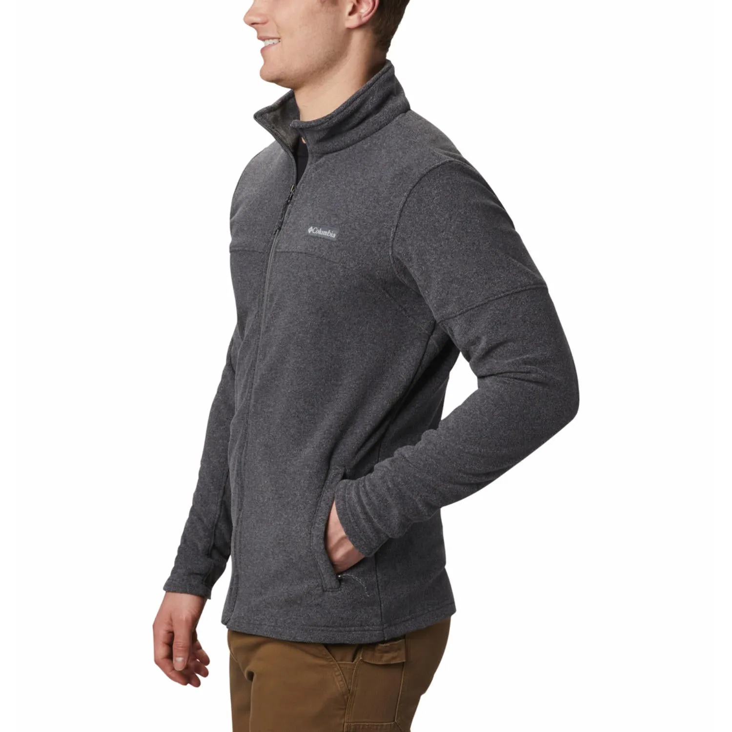 Columbia Men Grey Basin Trail III Fleece Jacket