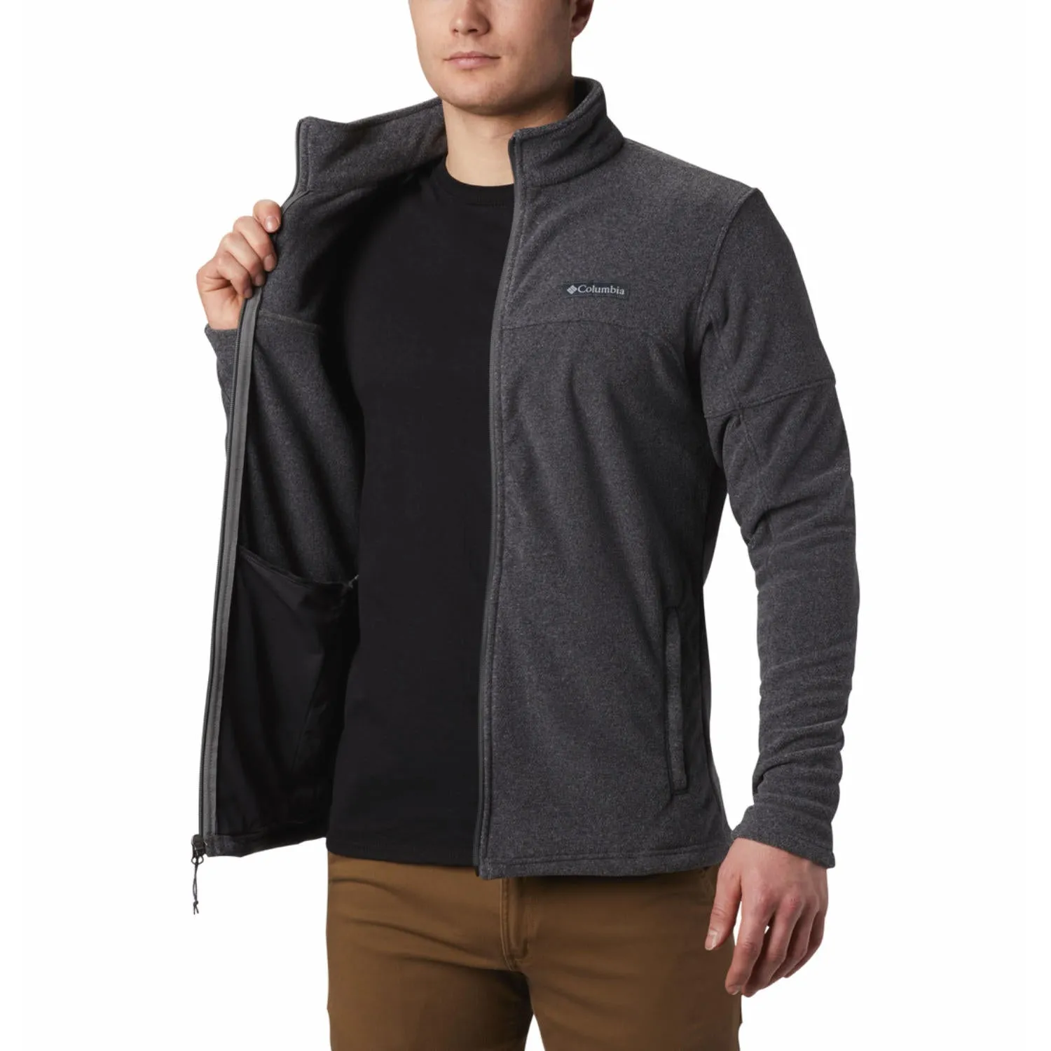 Columbia Men Grey Basin Trail III Fleece Jacket