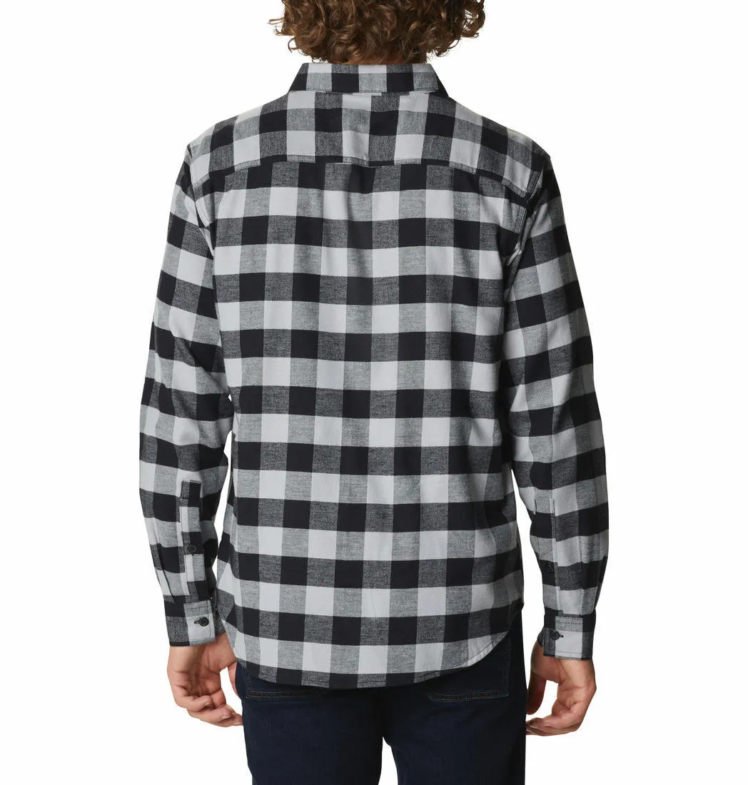 Columbia Men Grey Cornell Woods Flannel Long Sleeve Shirt