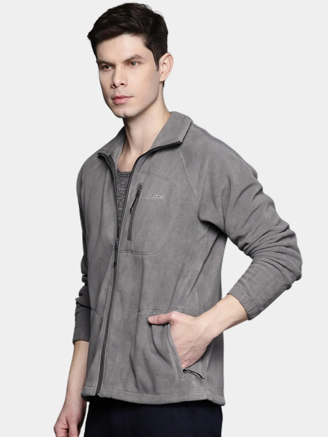 Columbia Men Grey Fast Trek II Fleece Jacket