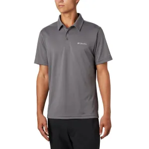 Columbia Men Grey Omni-Freeze M Mist Trail Polo Tshirt