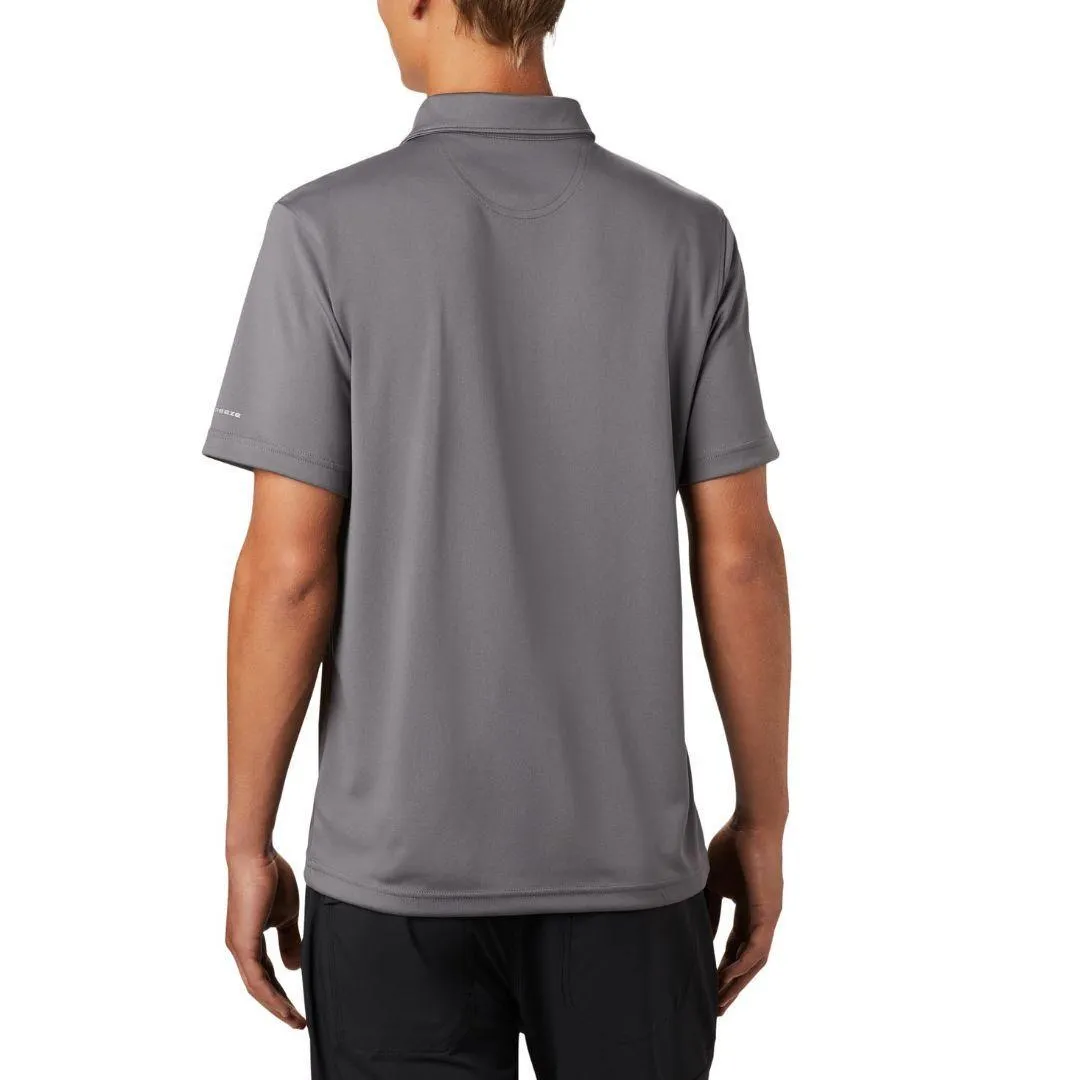 Columbia Men Grey Omni-Freeze M Mist Trail Polo Tshirt
