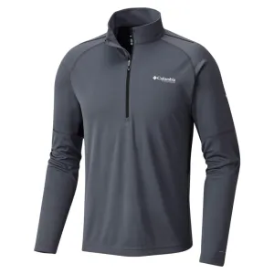 Columbia Men Grey Omni-Freeze Titan Trail Half Zip Tshirt