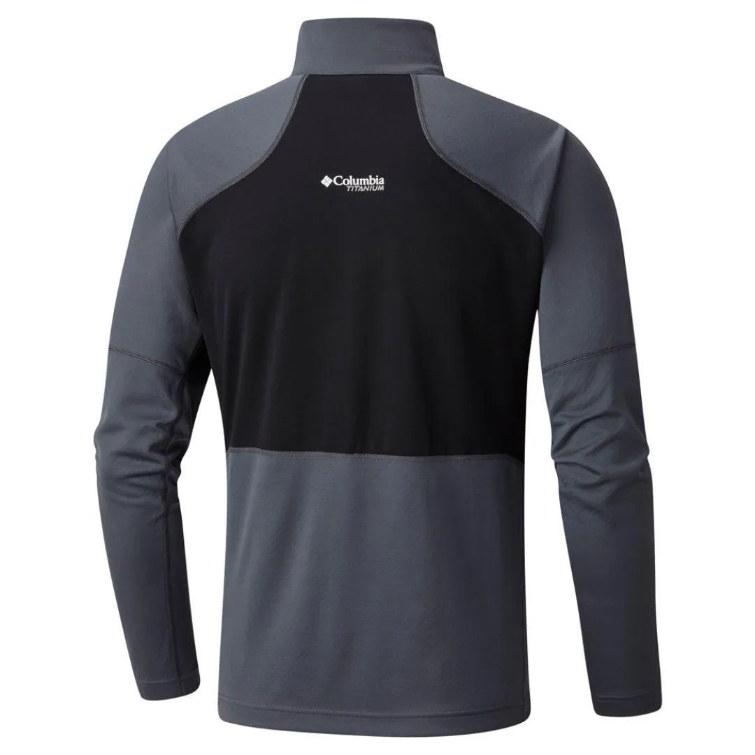 Columbia Men Grey Omni-Freeze Titan Trail Half Zip Tshirt