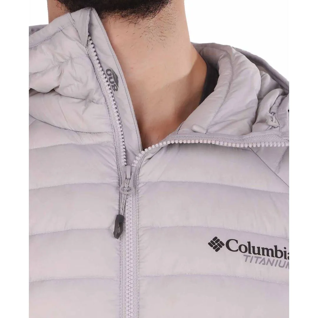 Columbia Men Grey Omni-Heat 3D Alpha Trail Hooded Down Jacket