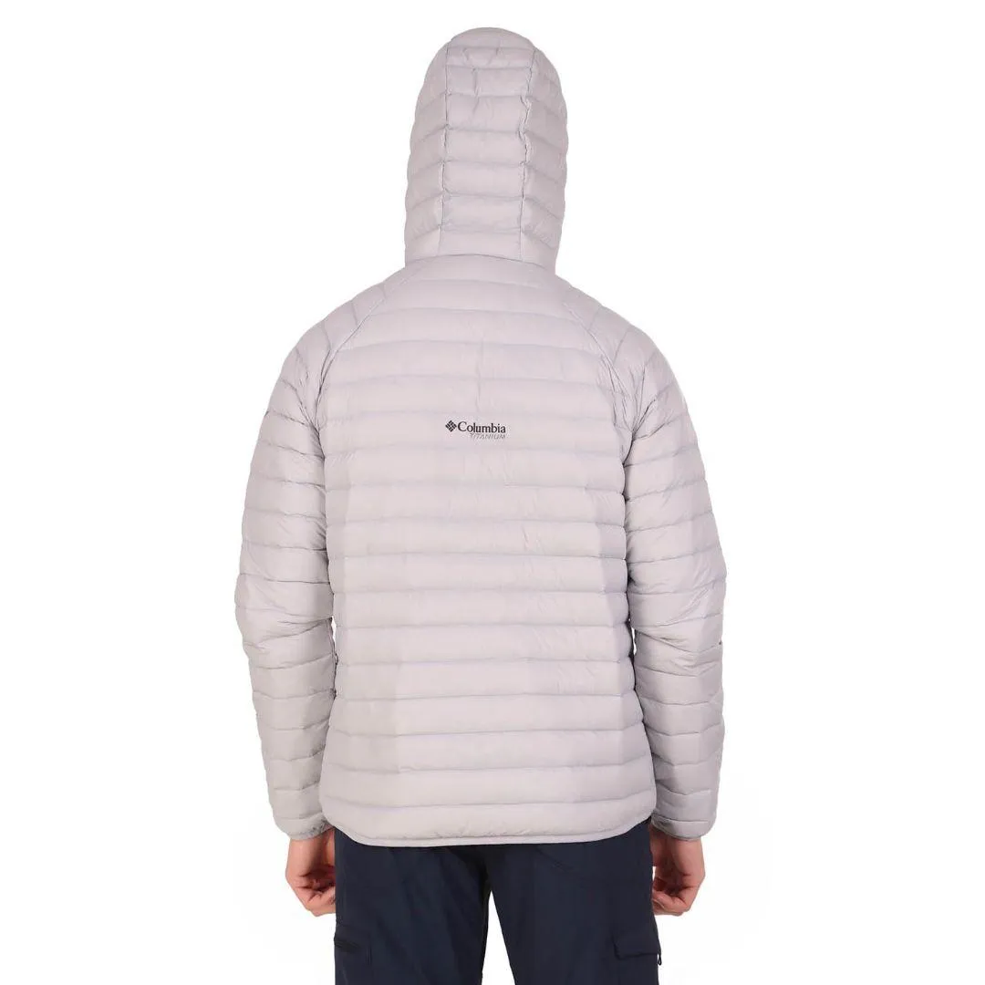 Columbia Men Grey Omni-Heat 3D Alpha Trail Hooded Down Jacket